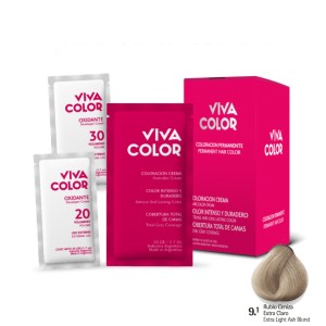 VIVA COLOR KIT COLOR 9.1 RUBIO CENIZA EX CLARO